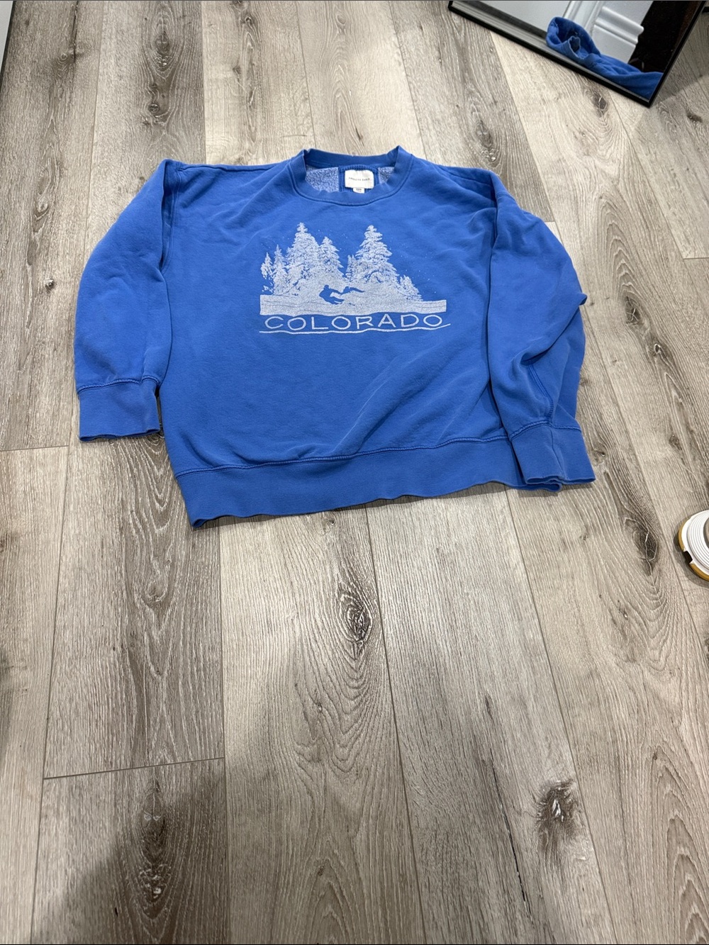 American Eagle Colorado Graphic Crewneck Sweater - Blue